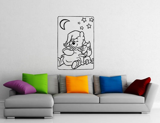 Wandaufkleber, Vinyl, Aufkleber, Kinderzimmer, Babyzimmer, Cartoon, Winnie the Pooh (ig1060)