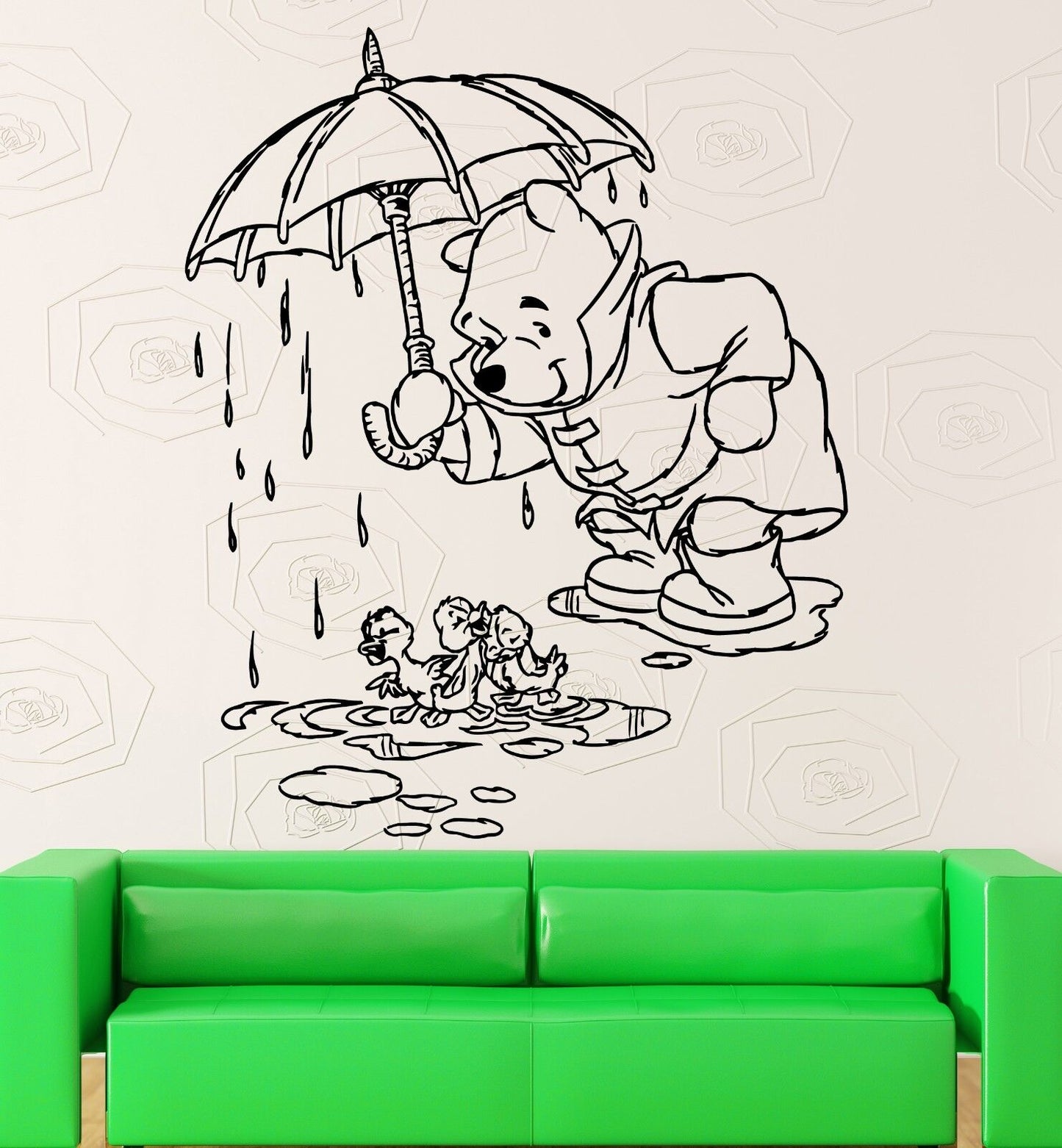 Wall Stickers Vinyl Decal Kids Room Winnie The Pooh Cartoon Baby Decor (ig1054)