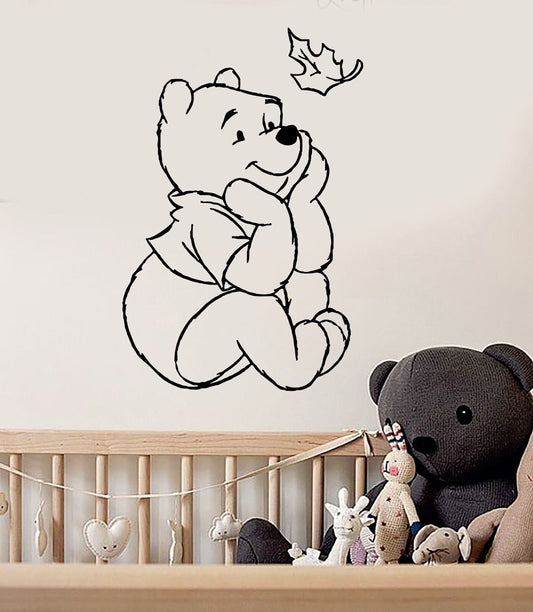 Wandaufkleber, Vinyl, Winnie The Pooh, Cartoon, positives Babyzimmer (ig1041)