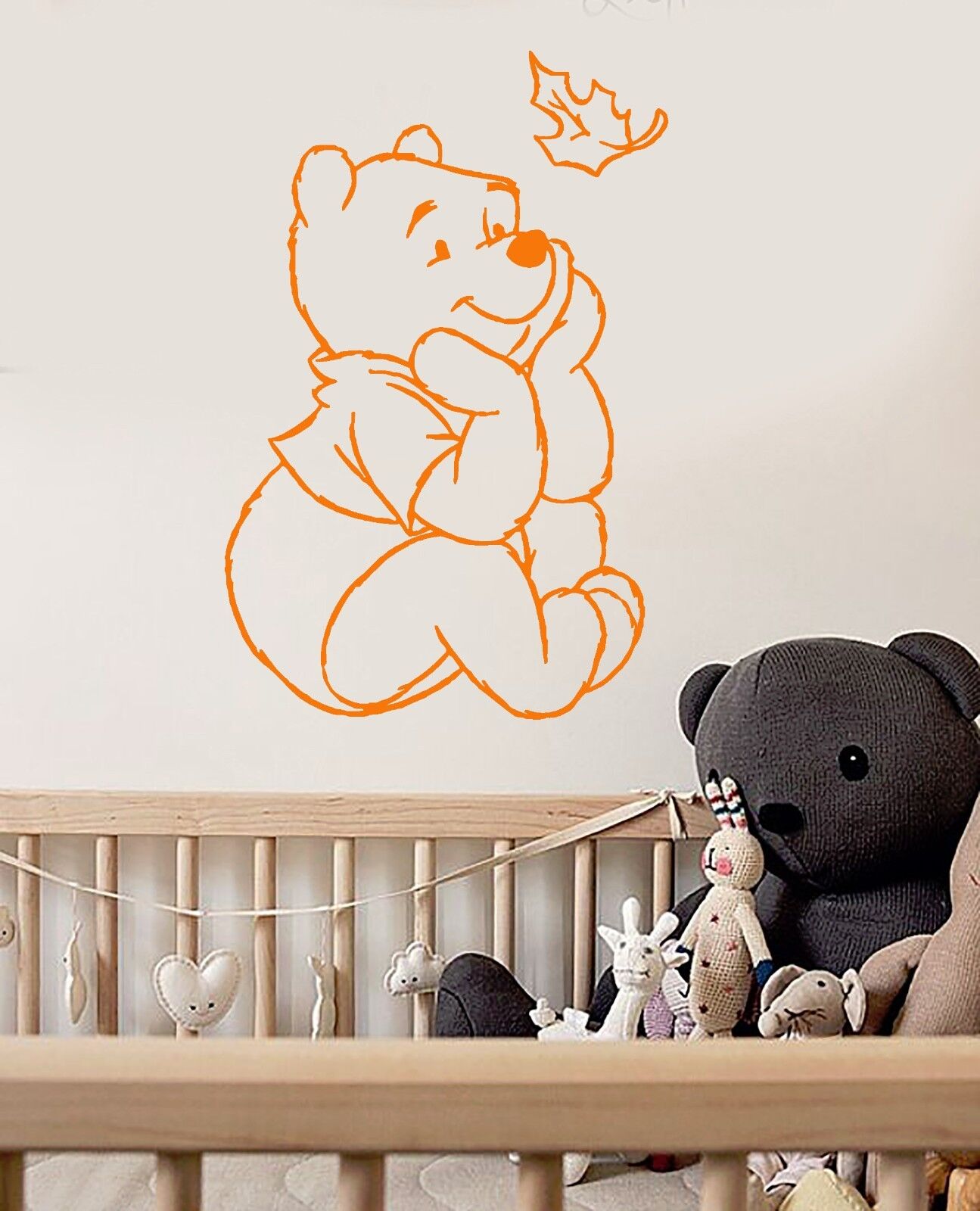 Autocollants muraux en vinyle, dessin animé Winnie l'ourson, chambre de bébé positive (ig1041)