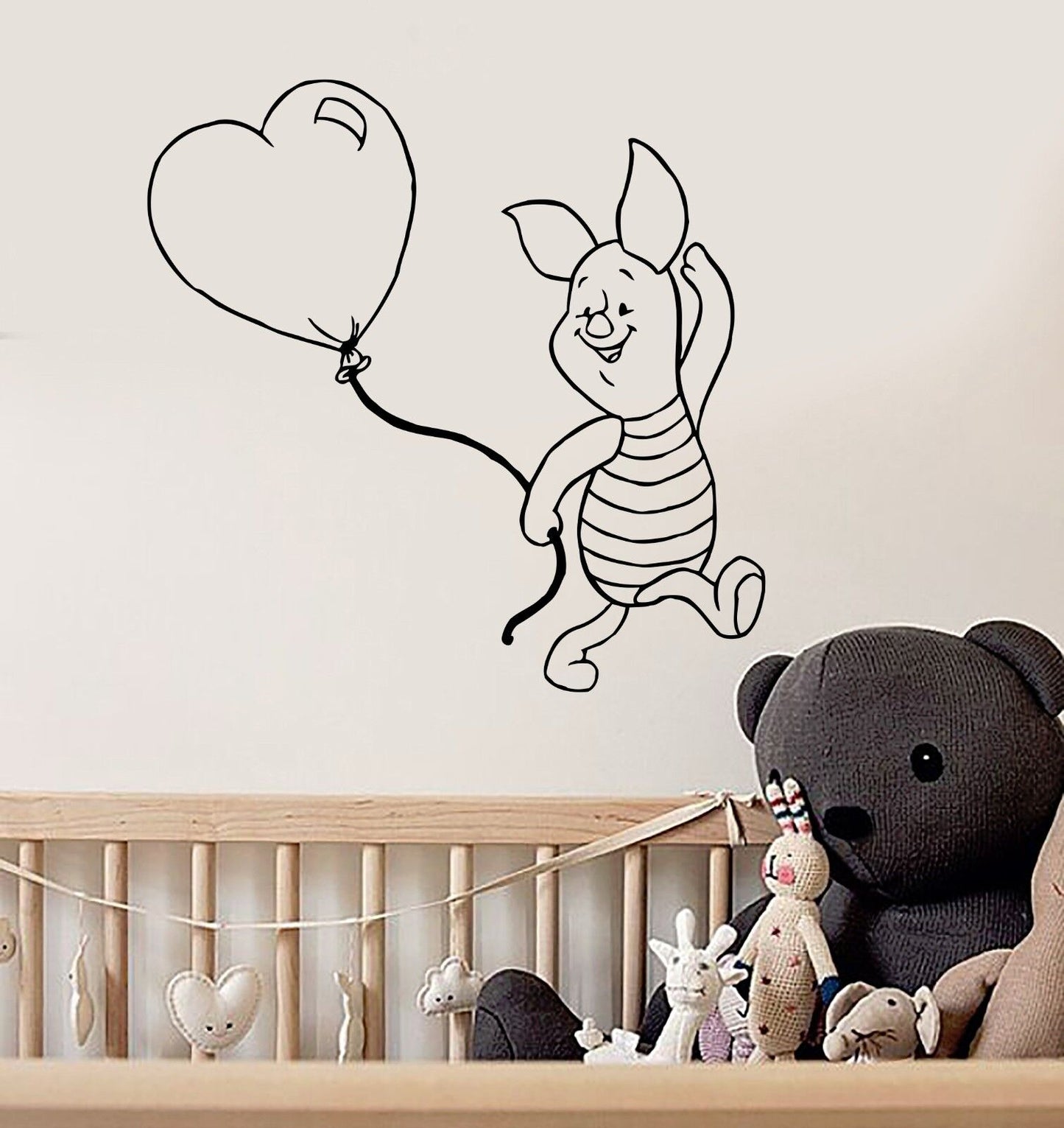 Wall Stickers Vinyl Decal Winnie The Pooh Cartoon Piglet Kids Baby Room (ig1040)