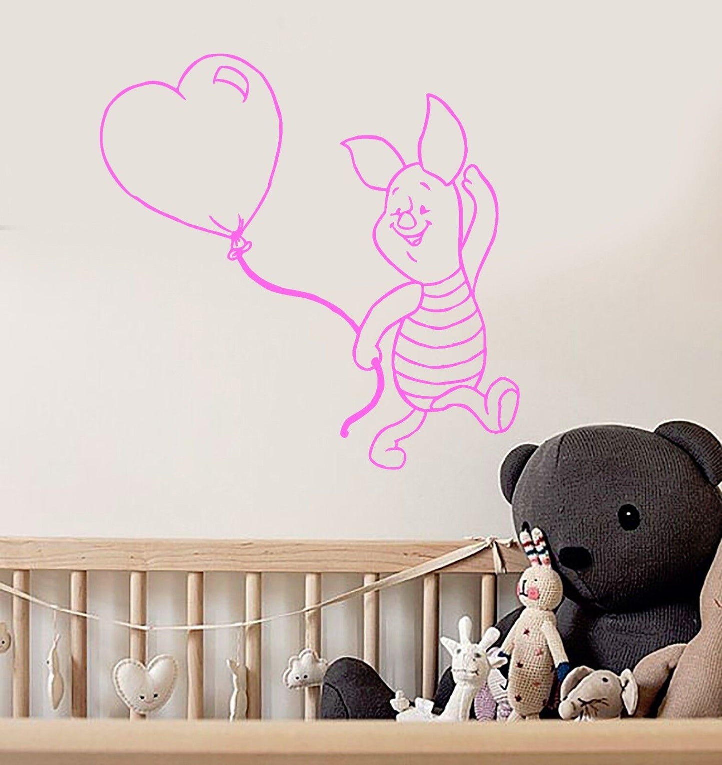 Autocollants muraux en vinyle Winnie l'ourson, dessin animé porcelet, chambre de bébé pour enfants (ig1040)