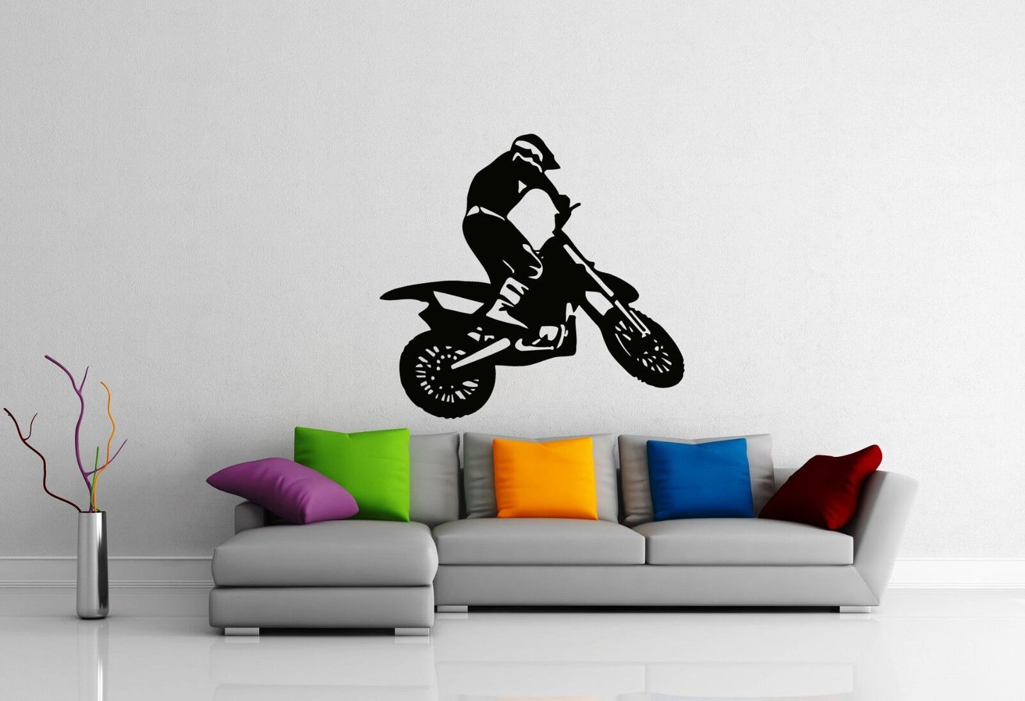 Wall Stickers Vinyl Decal Motorcycle Extreme Sports Freestyle Race (ig1005)