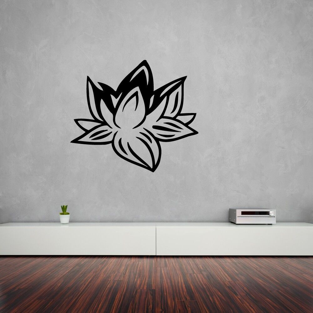 Wandaufkleber, Vinyl, Lotusblüte, Pflanze, Buddhismus, Symbol Samsara (ig968)