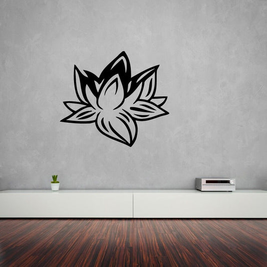 Wall Stickers Vinyl Decal Lotus Flower Plant Buddhism Symbol Samsara (ig968)