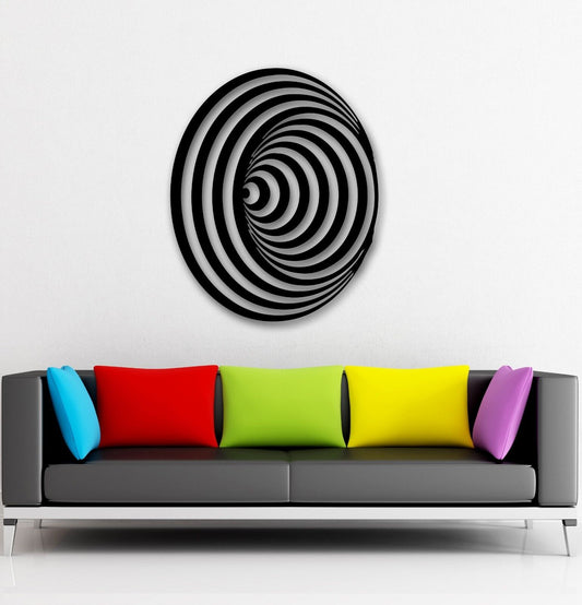 Wall Stickers Vinyl Decal Optical Illusion Modern Home Decor Room (ig950)