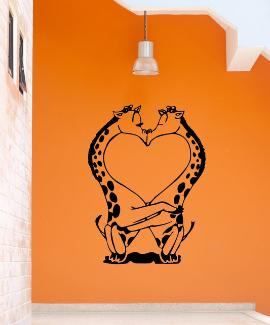 Wall Stickers Vinyl Decal Cute Giraffe Animal Love Romance (ig948)