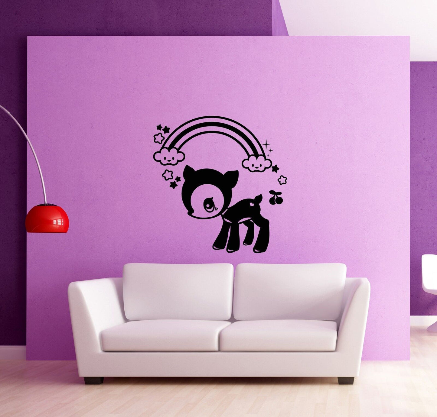 Wall Stickers Vinyl Decal Fawn Deer Baby Animal for Kids Room Nursery (ig943)