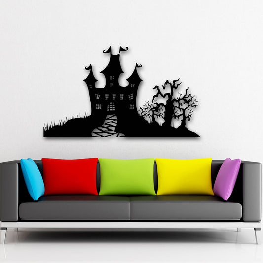 Wall Stickers Vinyl Decal Fairytale Halloween Witchcraft Castle for Kids (i928)