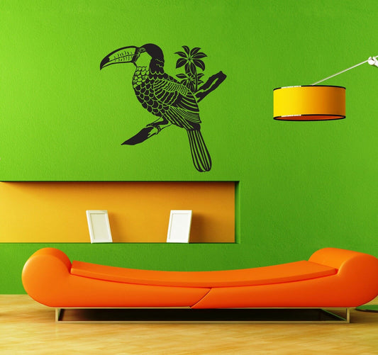 Wall Stickers Vinyl Decal Bird with big beak Toucan for Kids Room (ig900)