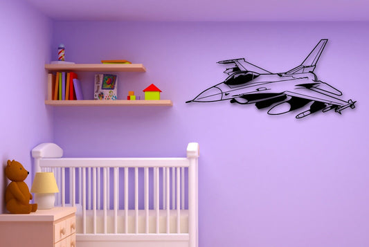 Wall Stickers Vinyl Decal Jet Fighter Aircraft for Kids Room Nursery (ig850)