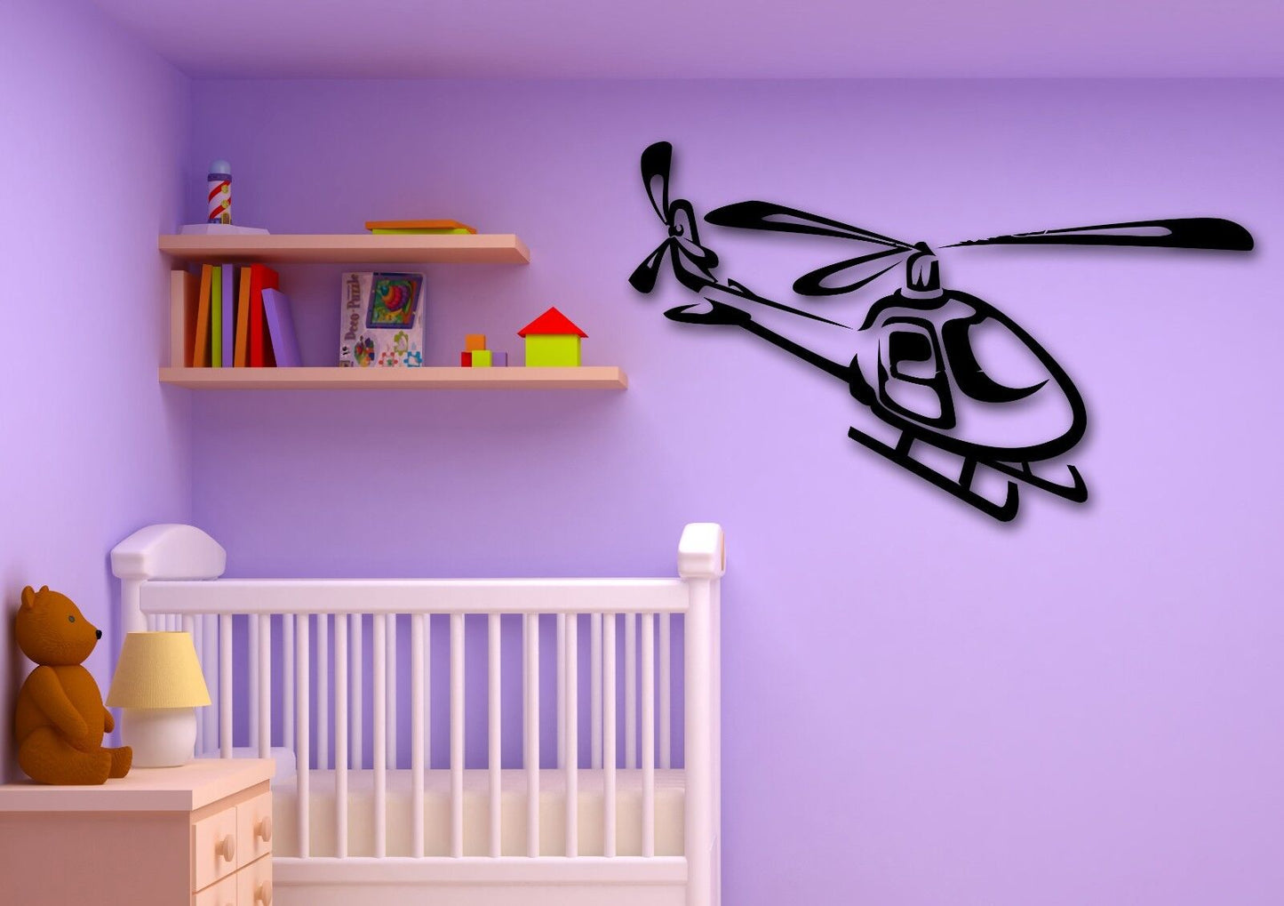 Wall Stickers Vinyl Decal Helicopter Aviation for Kids Room Nursery (ig847)