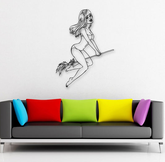 Wall Stickers Vinyl Decal Hot Sexy Girls Pin Up Lingerie Witch (ig825)