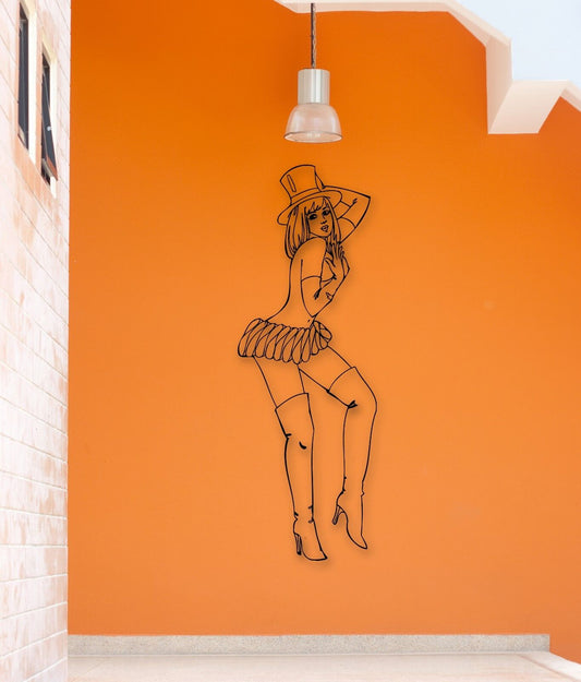 Wall Stickers Vinyl Decal Hot Sexy Girls Pin Up Lingerie Dancer (ig824)