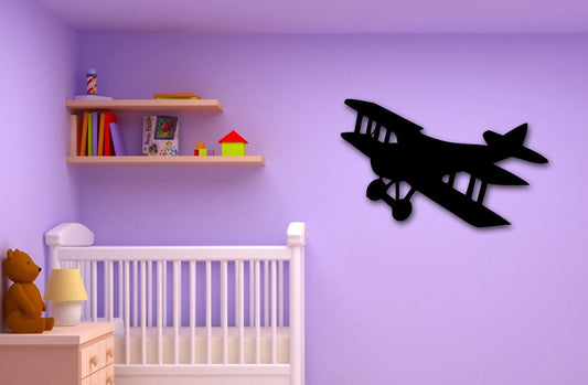 Wall Stickers Vinyl Decal Biplane Aircraft Aviation Kids Room Nursery (ig817)