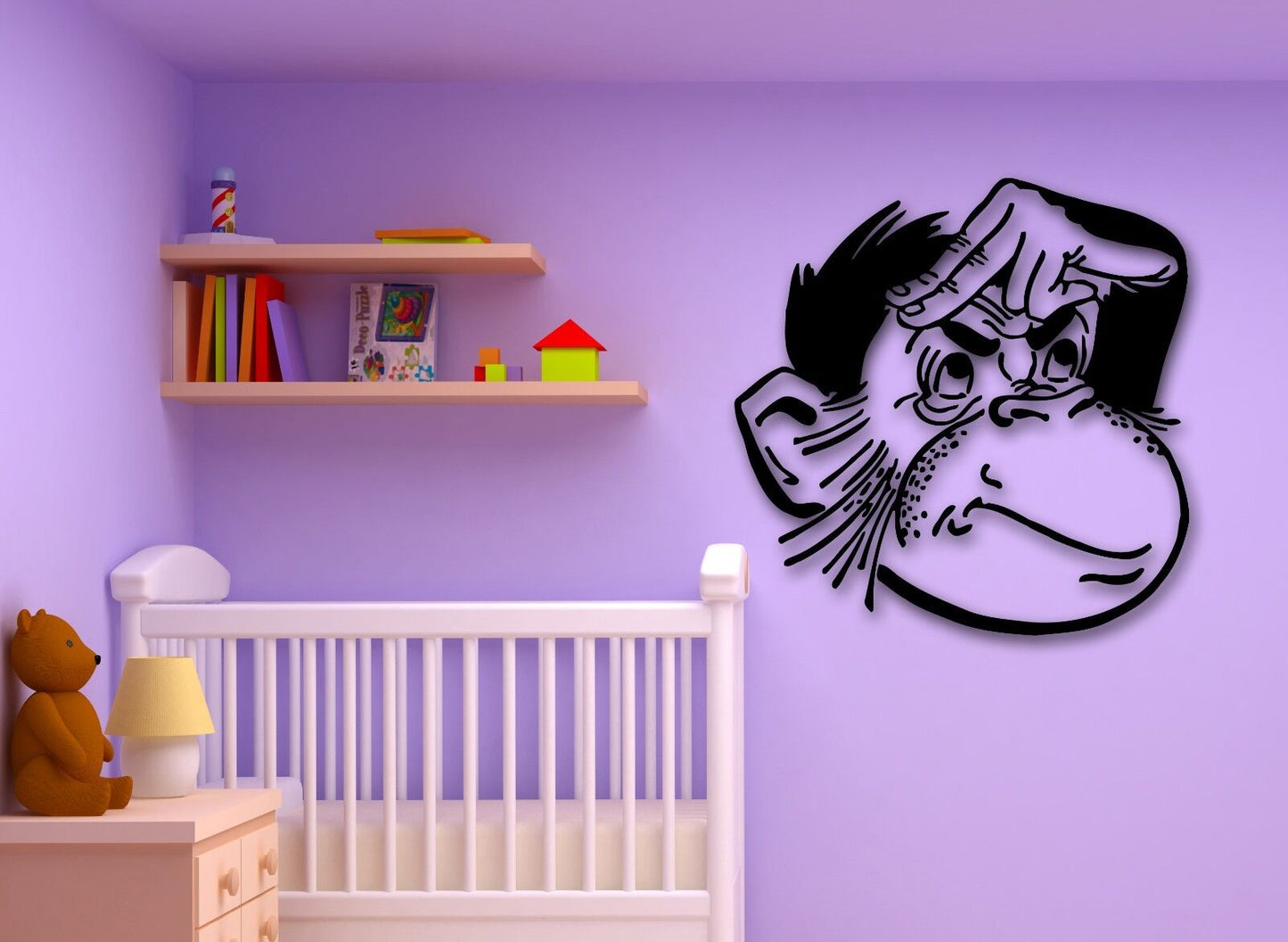 Wall Stickers Vinyl Decal Monkey Animal for Kids Baby Room Nursery (ig814)