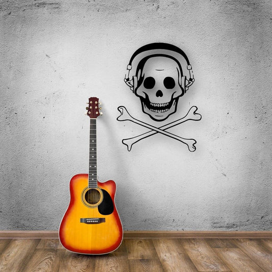 Wall Stickers Vinyl Decal Jolly Roger Music Headphones Great Decor (ig799)