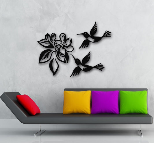 Wall Stickers Vinyl Decal Birds Flower Plant Great Home Decor (ig796)