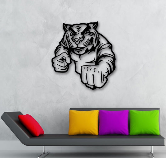 Wall Stickers Vinyl Decal Tiger Fighter Animal Predator Cool Room Decor (ig782)