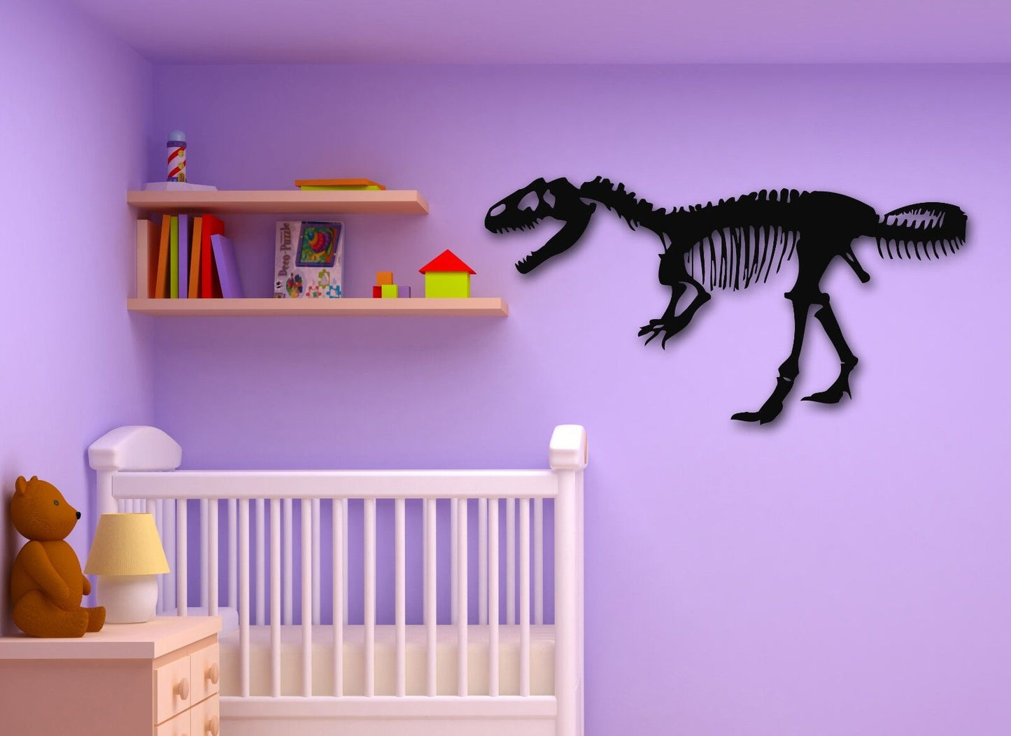 Wall Stickers Vinyl Decal Dinosaur Skeleton for Baby Room Nursery (ig771)