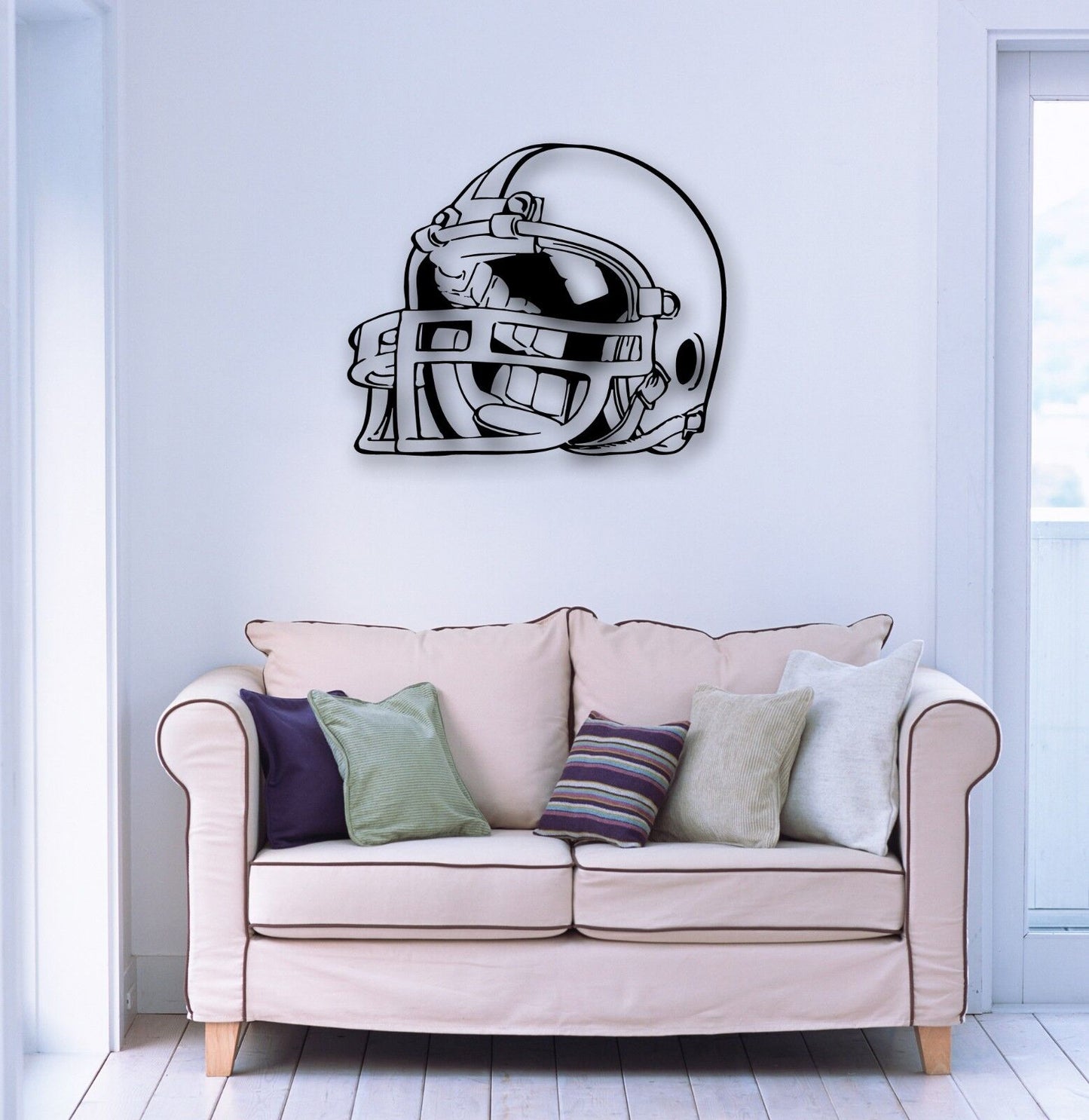 Wandaufkleber, Vinyl, American Football-Helm, Spieler für Fans (ig730)