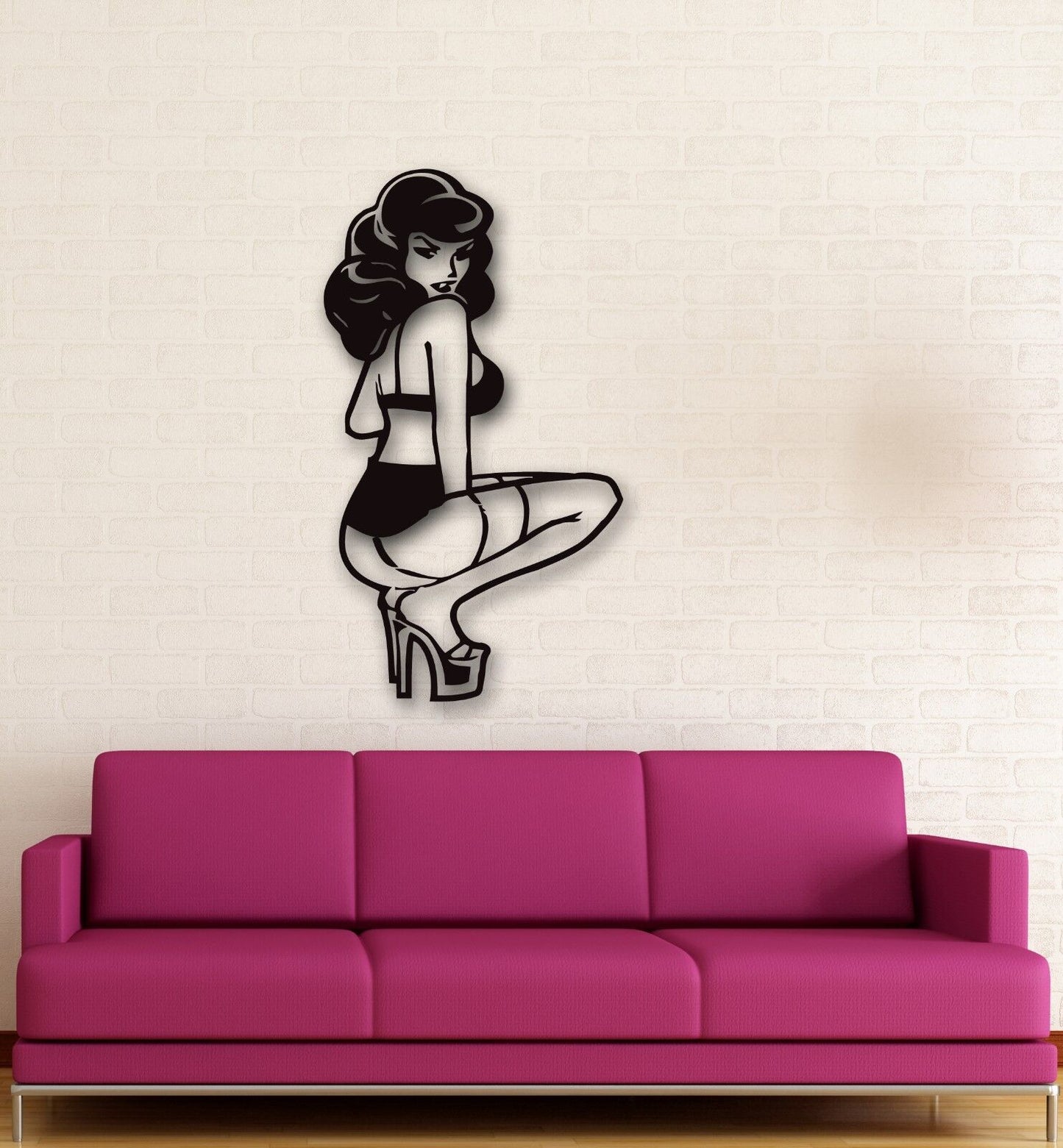 Wall Stickers Vinyl Decal Sexy Girls with no Clothes Pin Up Lingerie (ig715)