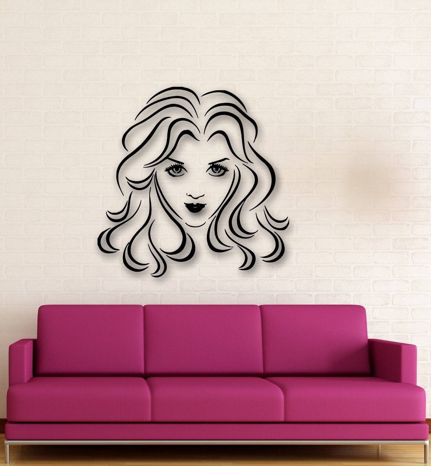 Wall Stickers Vinyl Decal Sexy Girl Beautiful Hair Hairdresser (ig712)