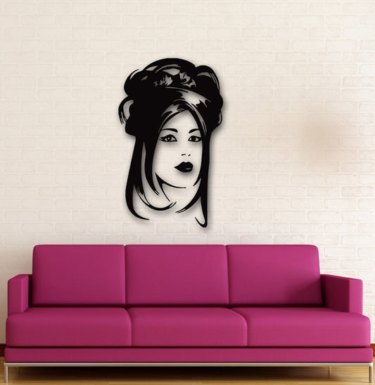 Wall Stickers Vinyl Decal Sexy Girl Fashion Hairstyle Hairdresser (ig680)