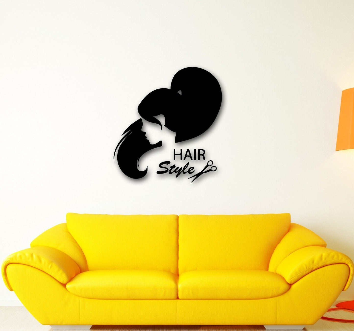 Wall Stickers Vinyl Decal Sexy Girl Hair Style Scissors Barbershop (ig678)