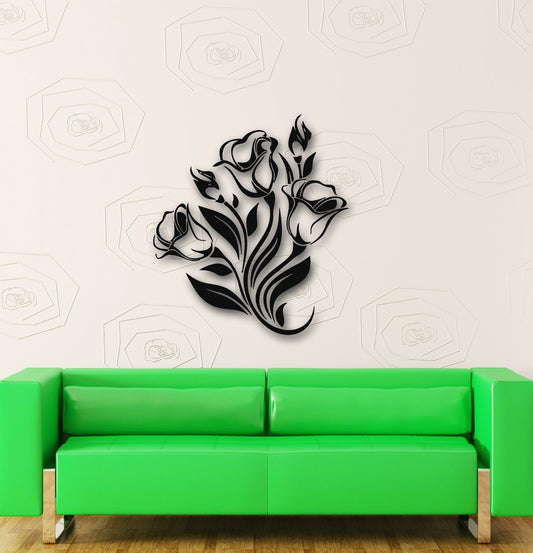 Wall Stickers Vinyl Decal Beautiful Flowers Plants Great Room Decor (ig667)