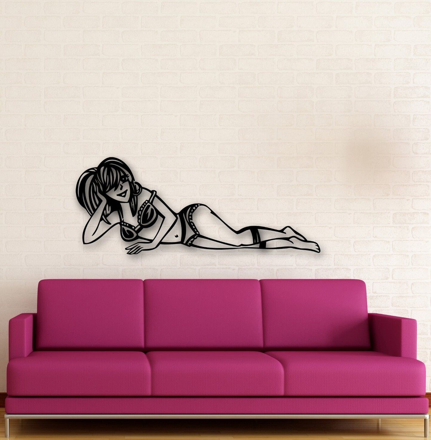 Wall Stickers Vinyl Decal Sexy Pin Up Girl Lingerie Panties (ig623)