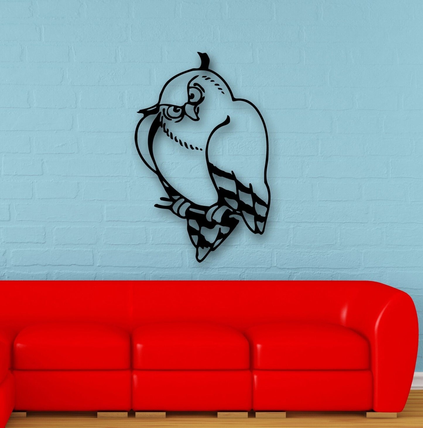 Autocollants muraux en vinyle, étiquette hibou oiseau, décor de chambre d'enfant, grande pièce (ig608)