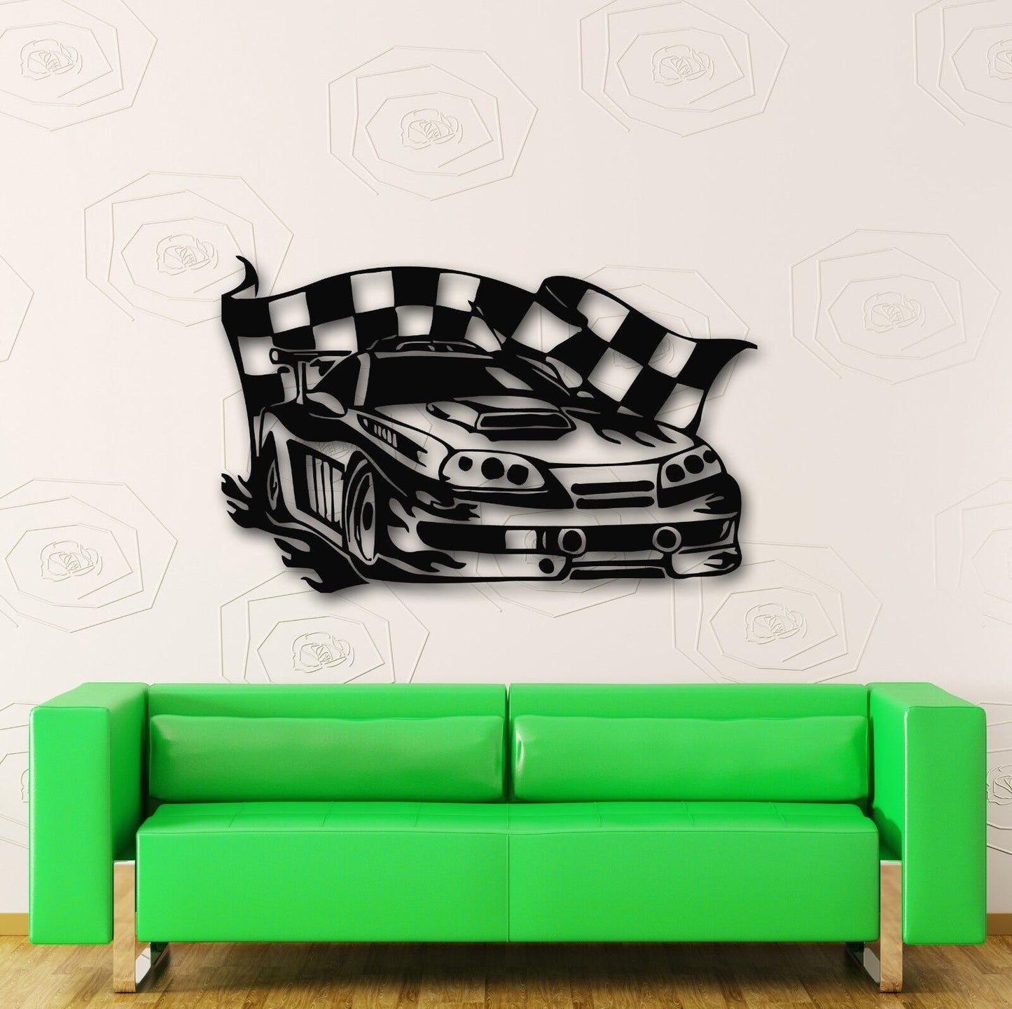 Wall Stickers Vinyl Decal Sports Car Rally Race Garage (ig596)