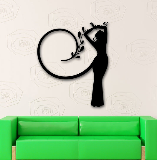 Wall Stickers Vinyl Decal Silhouette Beautiful Woman Abstract Decor (ig584)