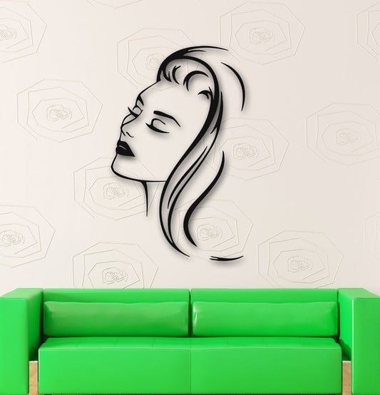 Wall Stickers Vinyl Decal Sexy Girl Abstract Decor Beautiful Hair (ig578)