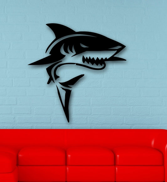 Wall Stickers Vinyl Decal Shark Predator Marine Animal Decor Bathroom (ig576)