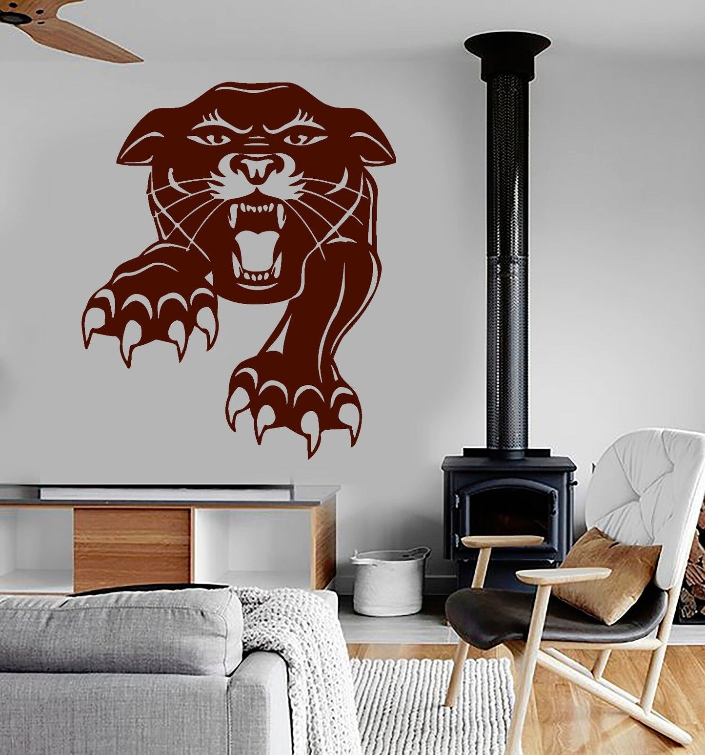 Wall Stickers Vinyl Decal Predator Panther Tribal Animal Cool Decor (ig570)