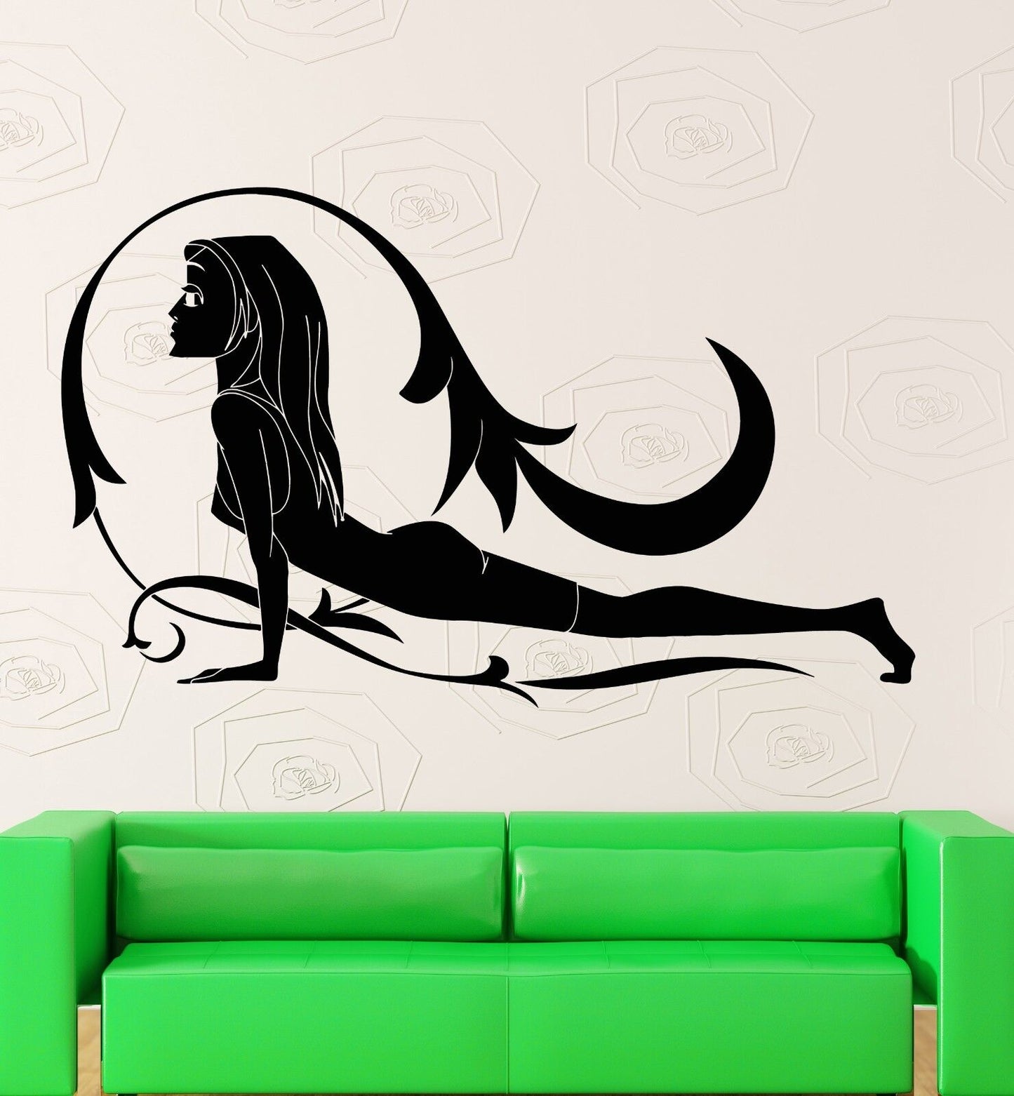 Wall Sticker Vinyl Decal Yoga Fitness Sport Meditation Decor For Girls (z1026m)