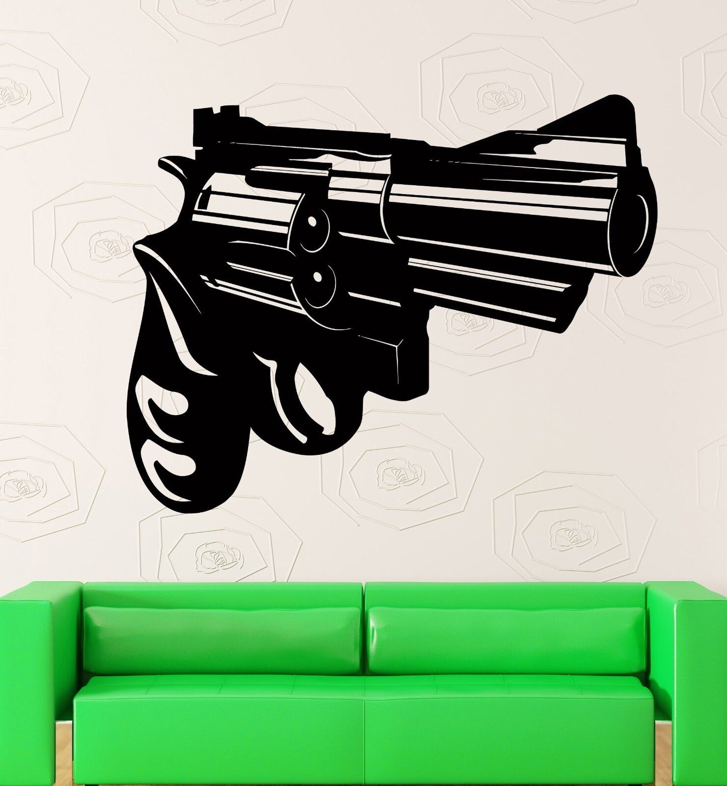 Autocollant mural en vinyle, autocollant pistolet Revolver Gangster Ghetto décor salon (z1031m)