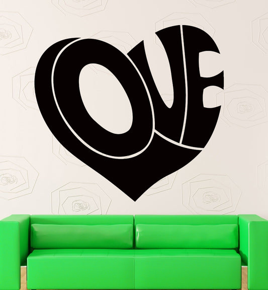 Wall Sticker Vinyl Decal Love Heart Super Romantic Decor For Lovers (z1050)