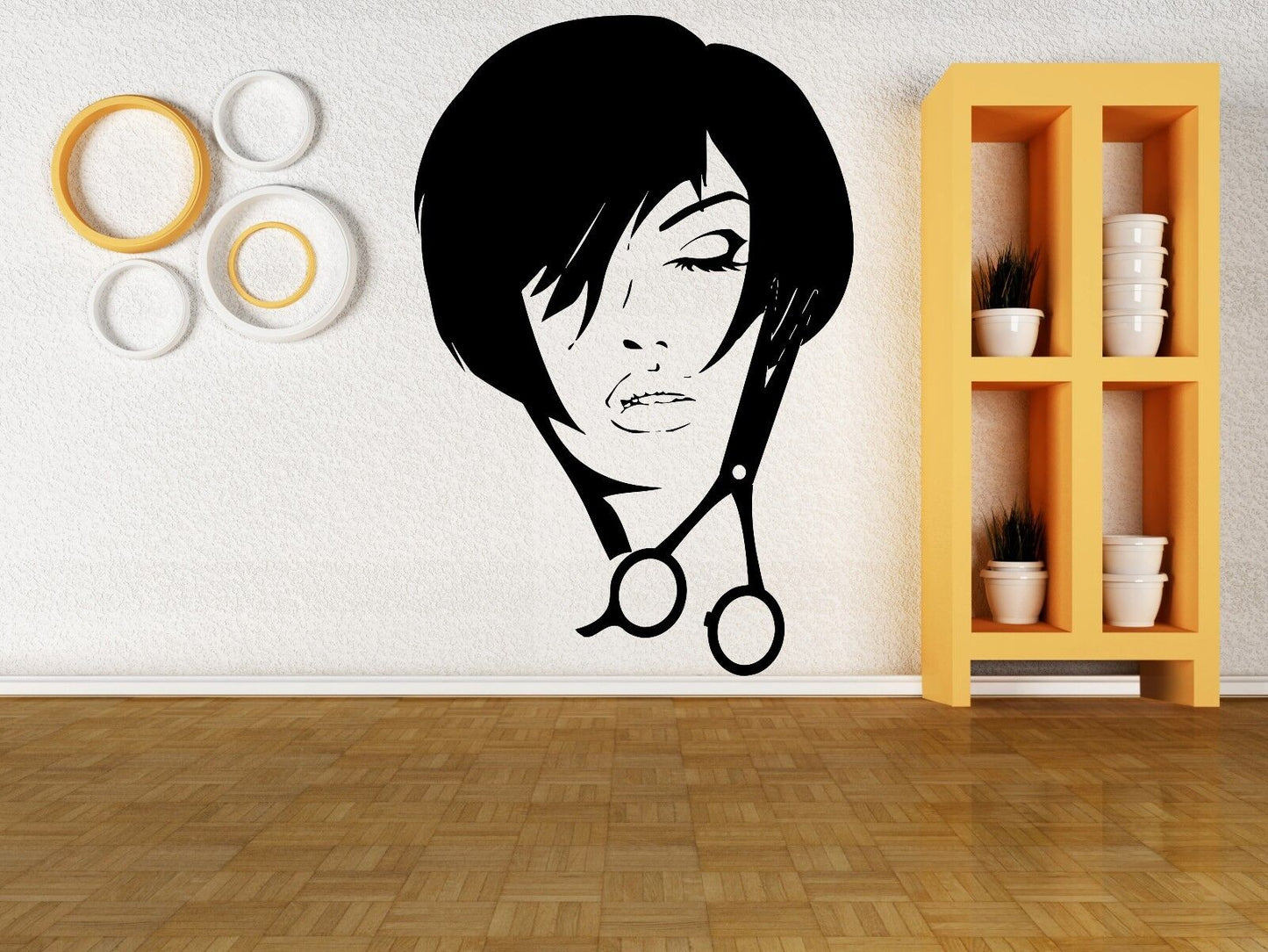 Autocollant mural en vinyle pour cheveux, beauté, Spa, Salon de coiffure, fille Sexy (z2225)