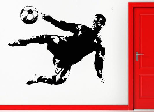 Wall Sticker Vinyl Decal Soccer Football Player Sport Decor For Men  (z1067)