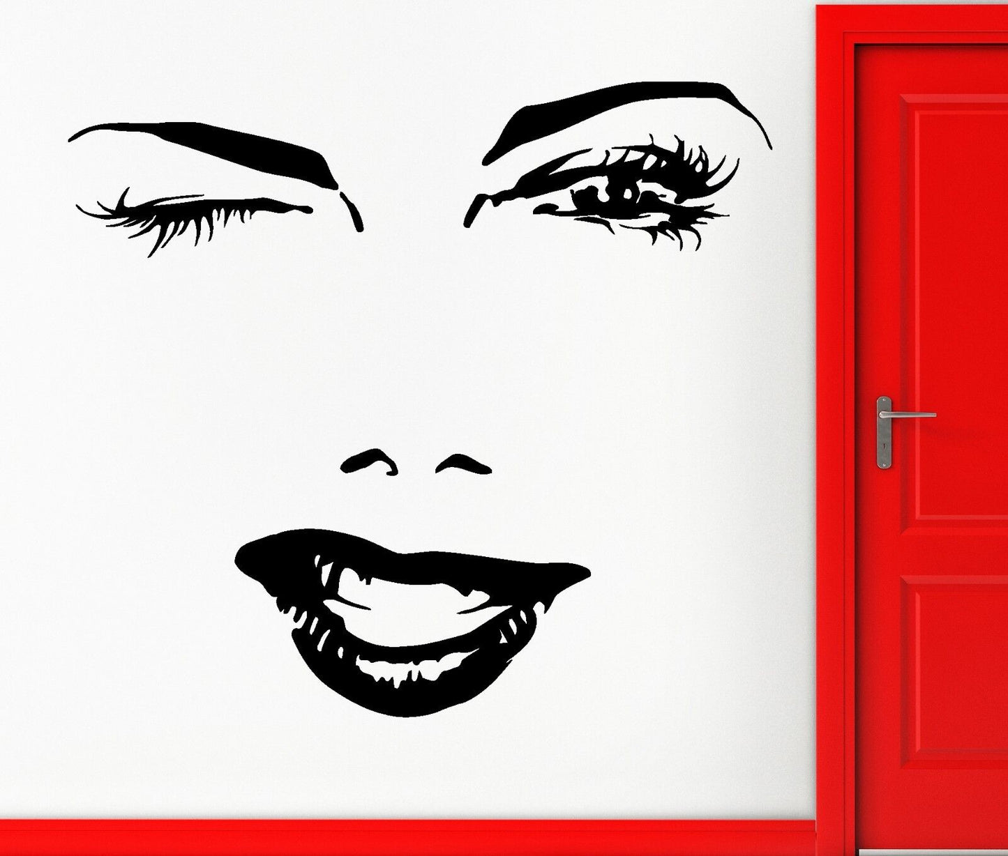 Wall Sticker Vinyl Decal Eyes Winking Sexy Beautiful Hot Girl Woman Wink (z004)