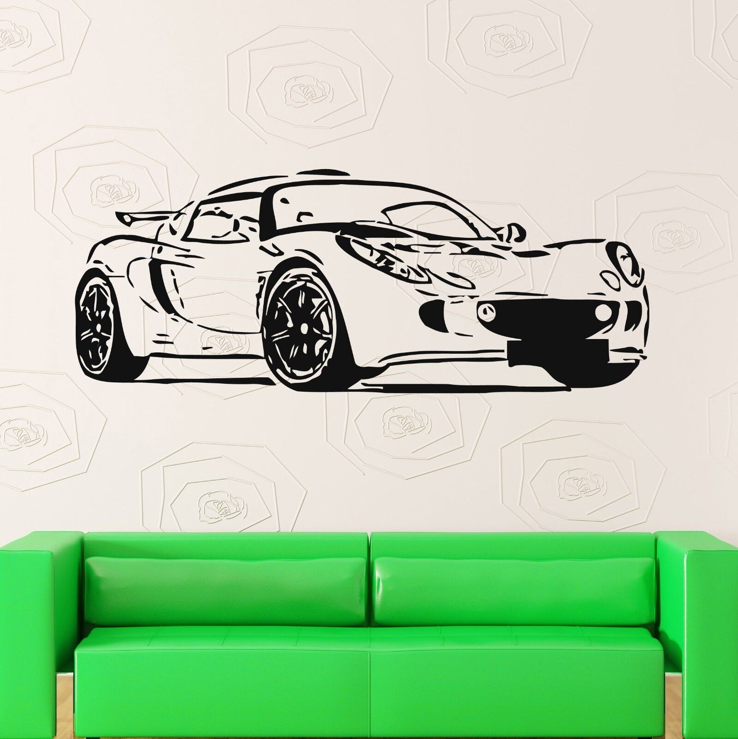 Wall Stickers Vinyl Decal Sports Car Garage Grunge (ig506)