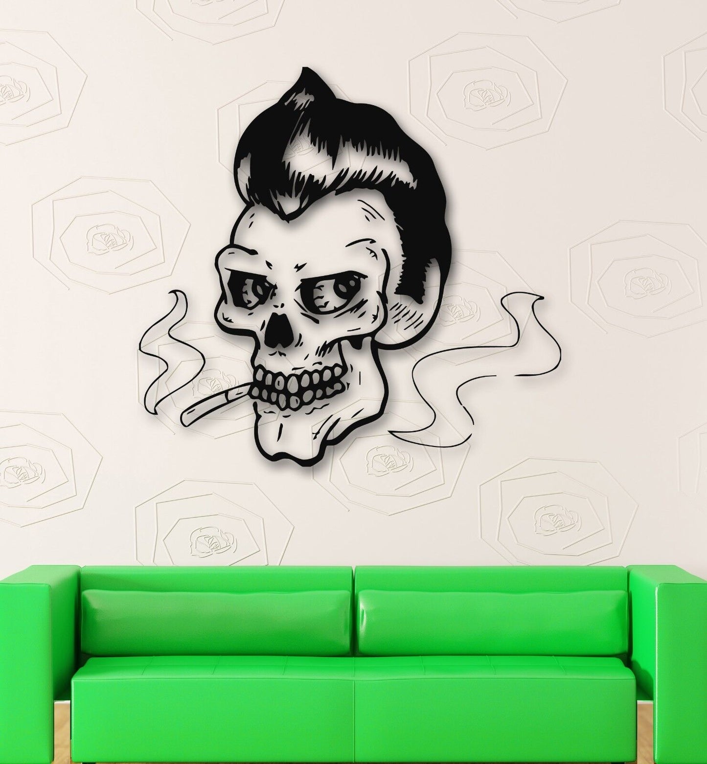 Wall Stickers Vinyl Decal Smoking Skull Dead Zombies (ig498)