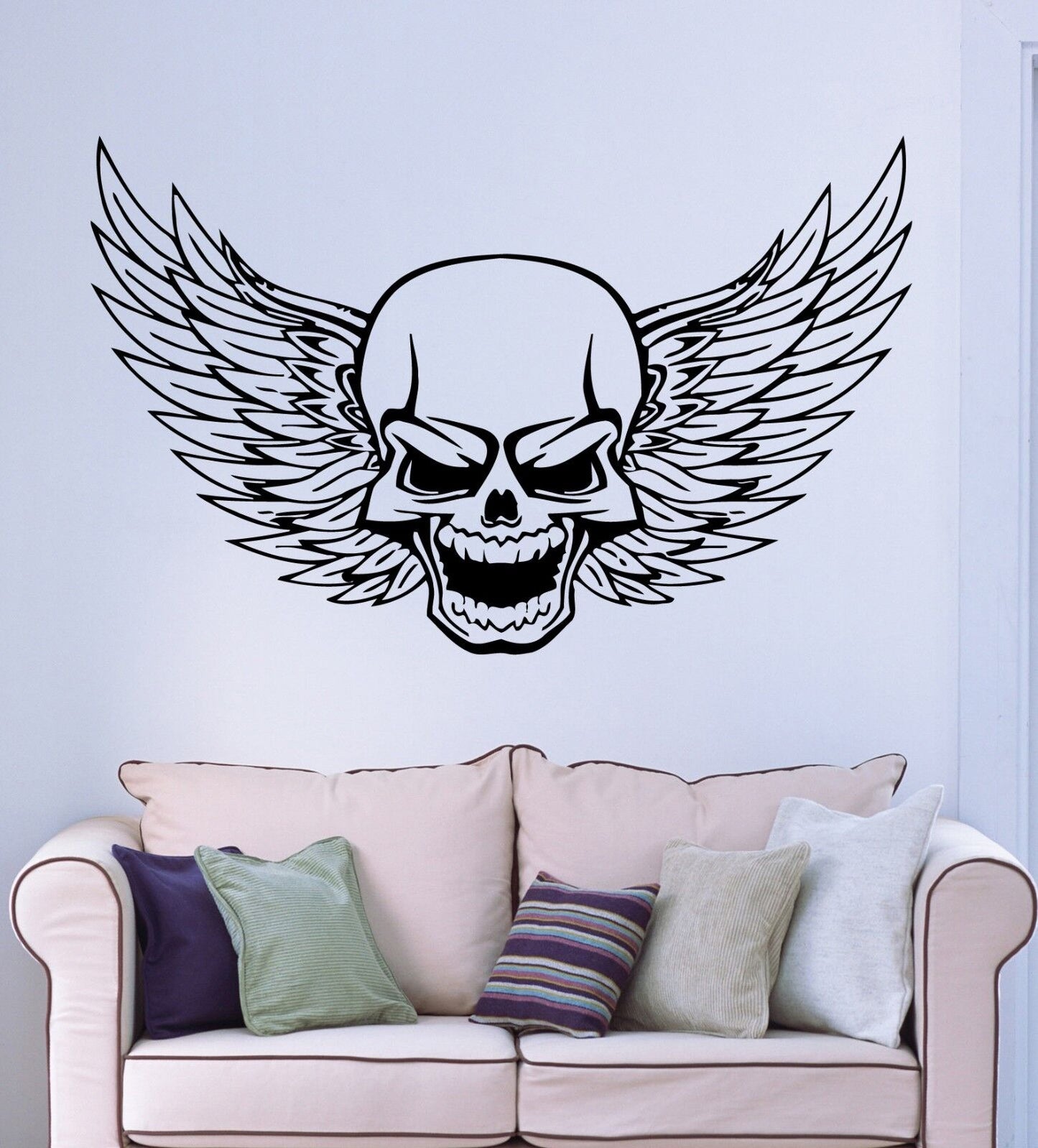 Wall Stickers Vinyl Decal Skull Wings Tattoo Dead (ig493)