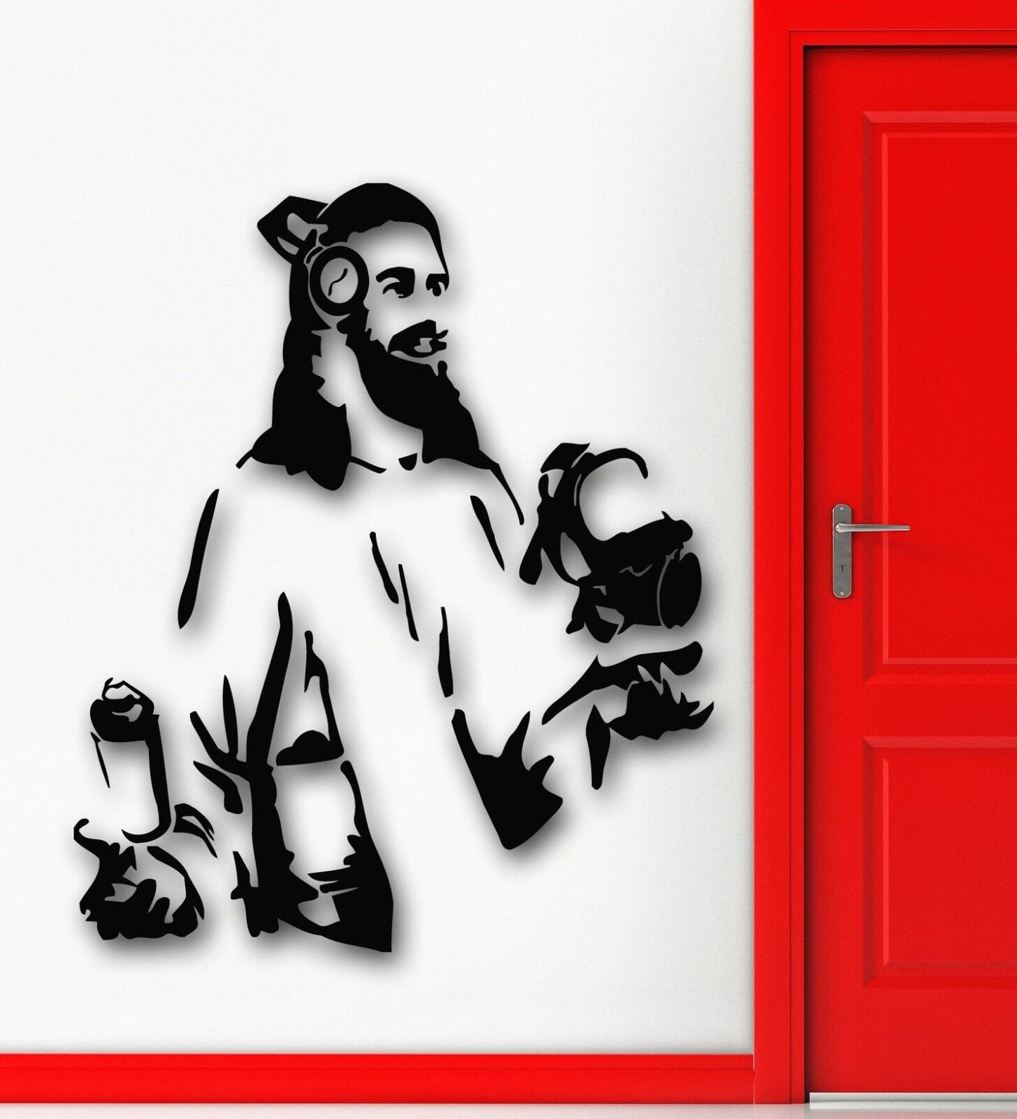 Wall Stickers Vinyl Decal Jesus Graffiti Religion Cool Room Decor (ig490)