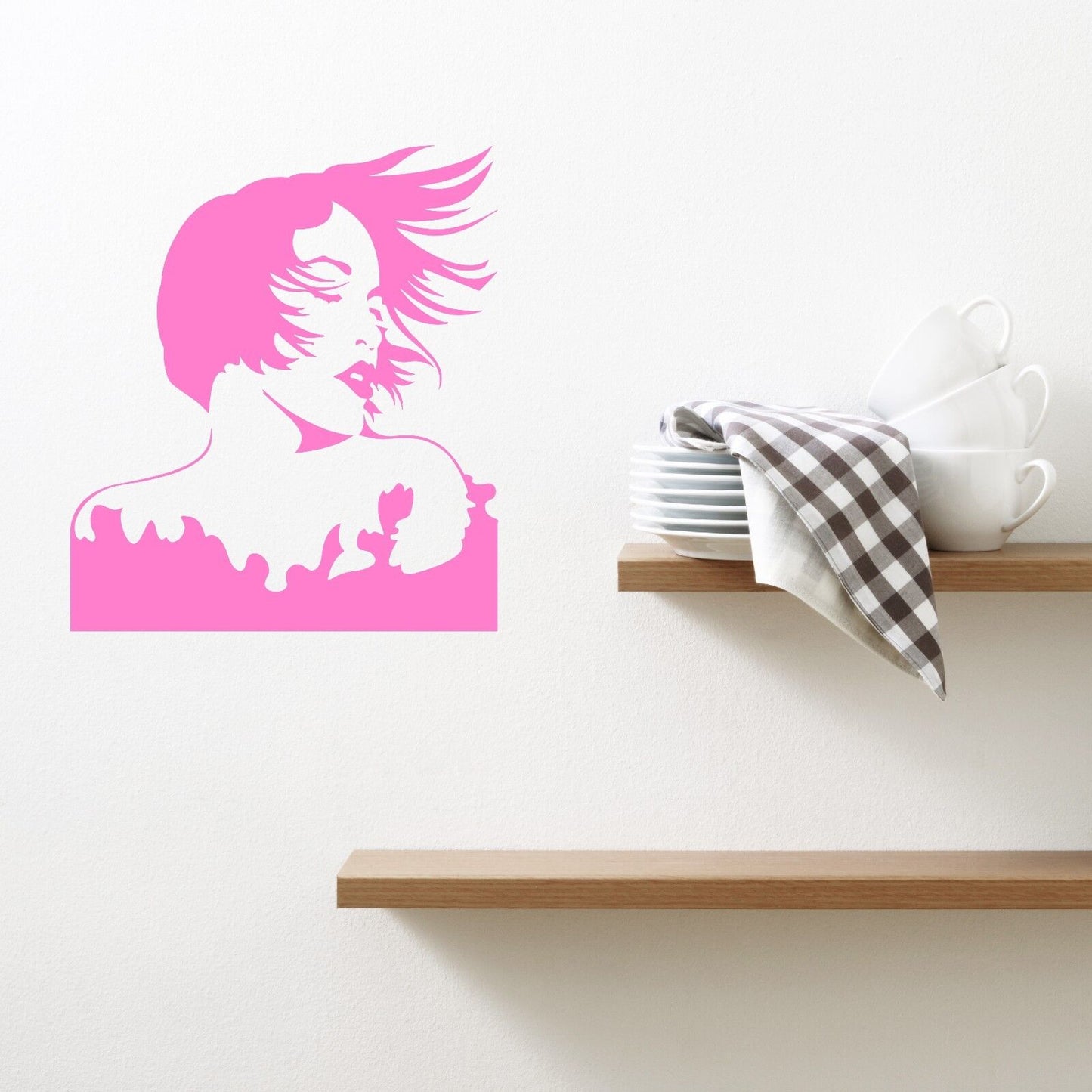 Wall Vinyl Sticker Decal Beautiful Sexy Woman Movie Star Hair Salon Spa (m005)