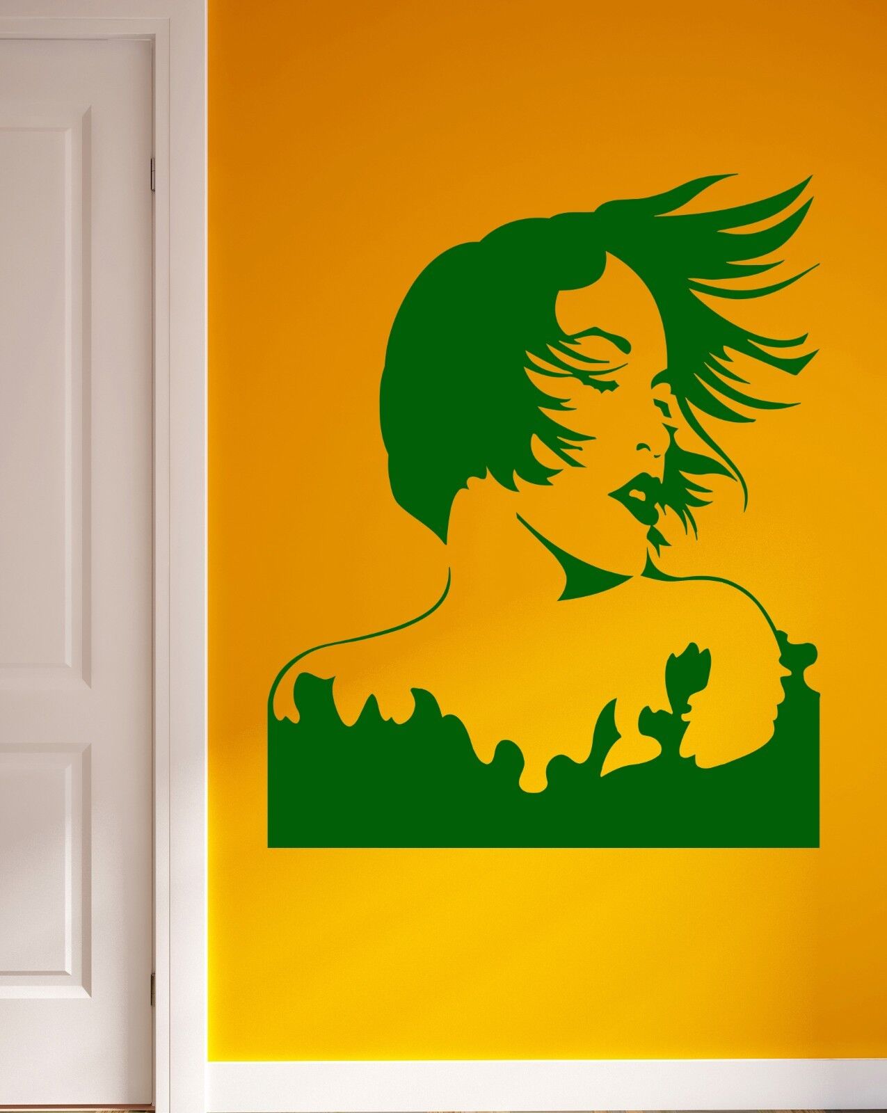 Wall Vinyl Sticker Decal Beautiful Sexy Woman Movie Star Hair Salon Spa (m005)