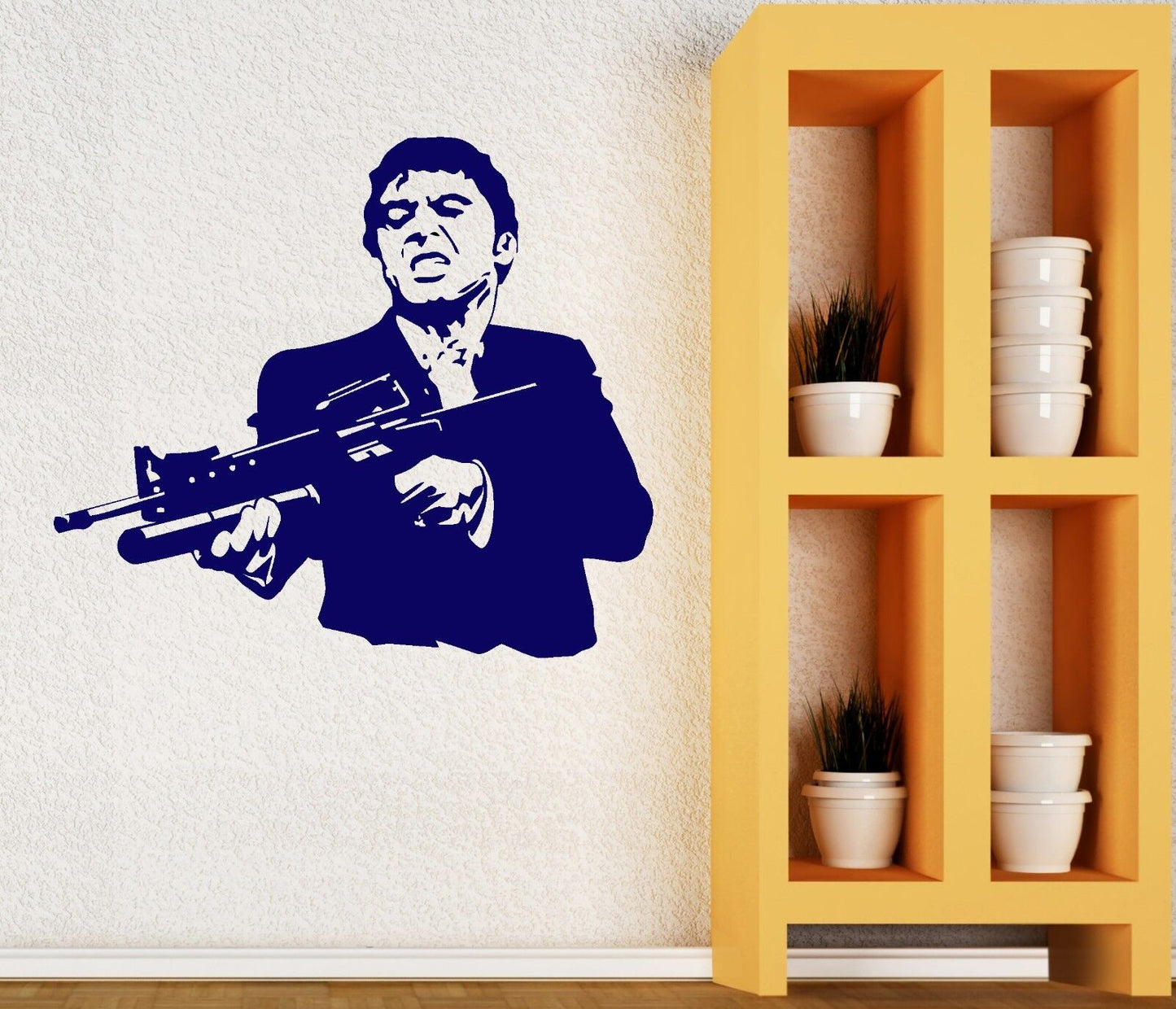 Wall Stickers Vinyl Decal Scarface Film Gangster Mafia Gun Cool Decor (ig1678)